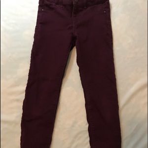 Maroon skinny jeans